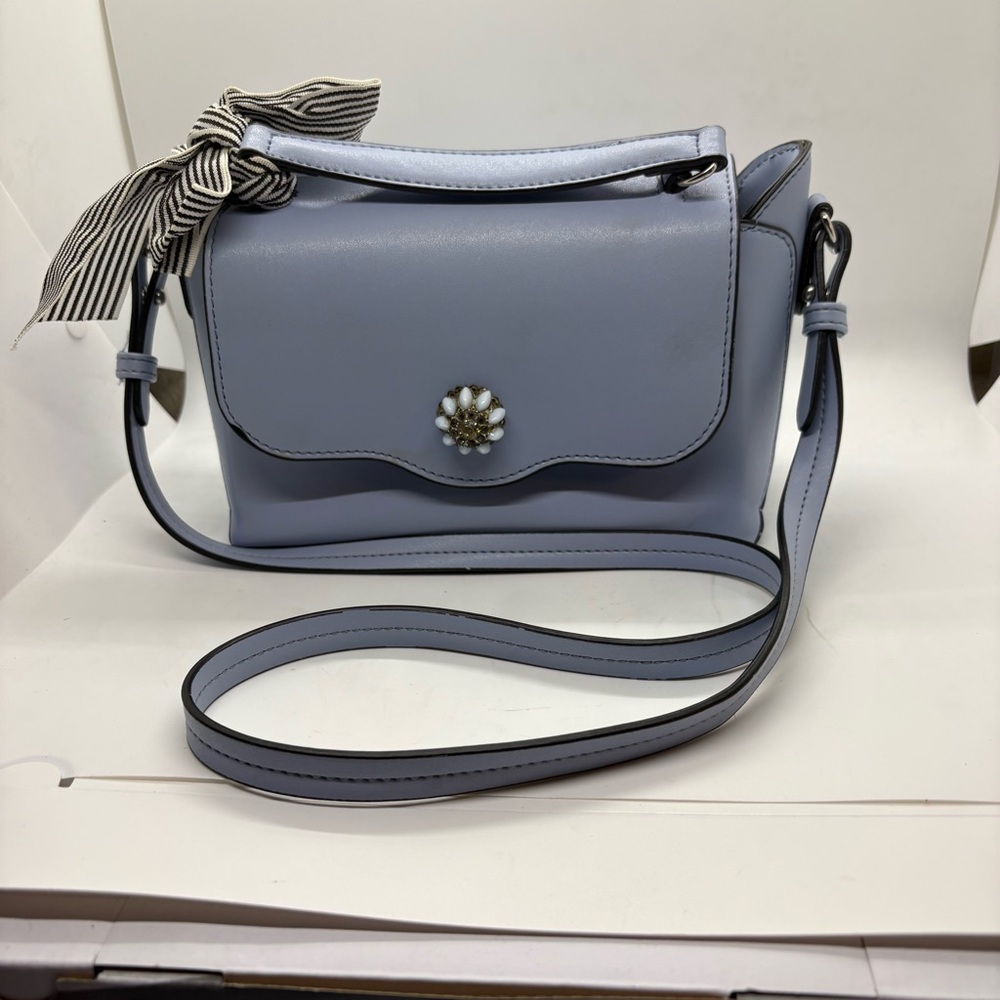 London Fog Periwinkle Top handle or Removable Shoulder Strap Hand Bag